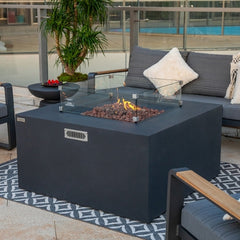 Elementi Rocky Fire Table OFG310 With Propane Tank Drawer