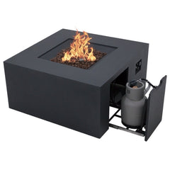 Elementi Rocky Fire Table OFG310 With Propane Tank Drawer