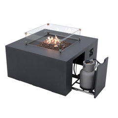 Elementi Rocky Fire Table OFG310 With Propane Tank Drawer