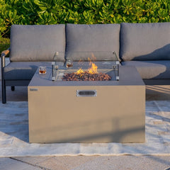 Elementi Rocky Fire Table OFG310 With Propane Tank Drawer