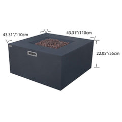 Elementi Rocky Fire Table OFG310 With Propane Tank Drawer