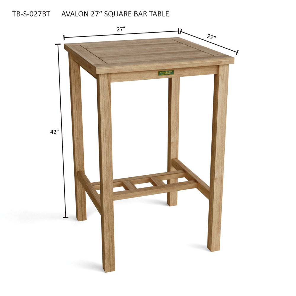 Avalon 27" Square Bar Table - image 3