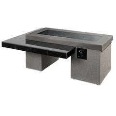 The Outdoor GreatRoom Black Uptown Linear Gas Fire Pit Table UPT-1242