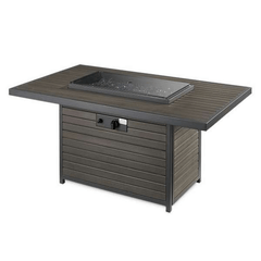 The Outdoor GreatRoom Brooks Rectangular Gas Fire Pit Table BRK-1224-19-K