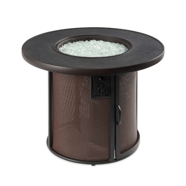 The Outdoor GreatRoom Stonefire Round Gas Fire Pit Table
