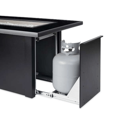 The Outdoor GreatRoom Monte Carlo Linear Gas Fire Pit Table MCR-1242-BLK-K