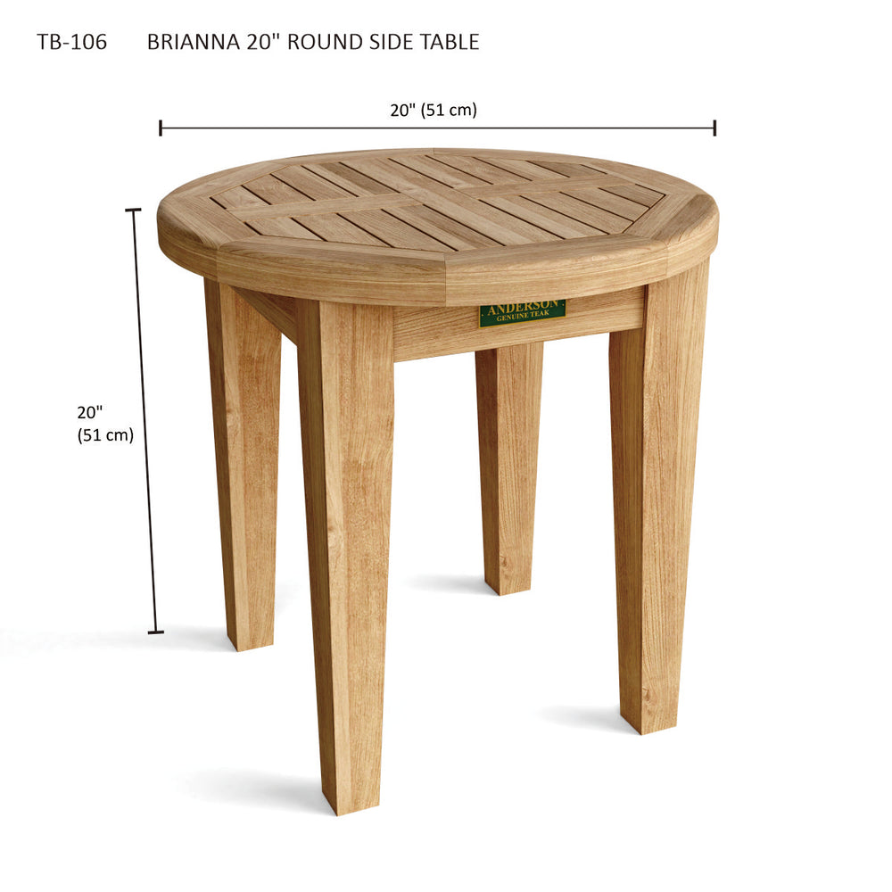 Brianna 20" Round Side Table - image 3