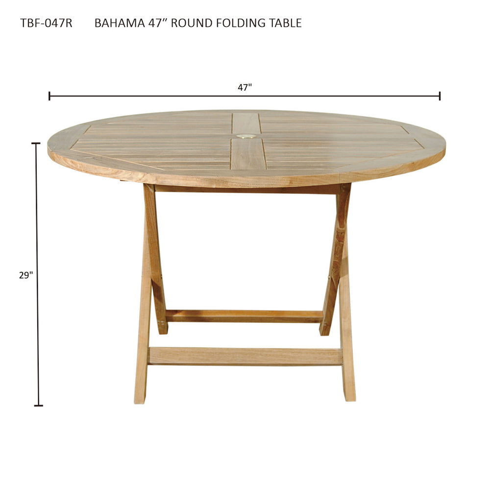 Bahama 47" Round Folding Table - image 3