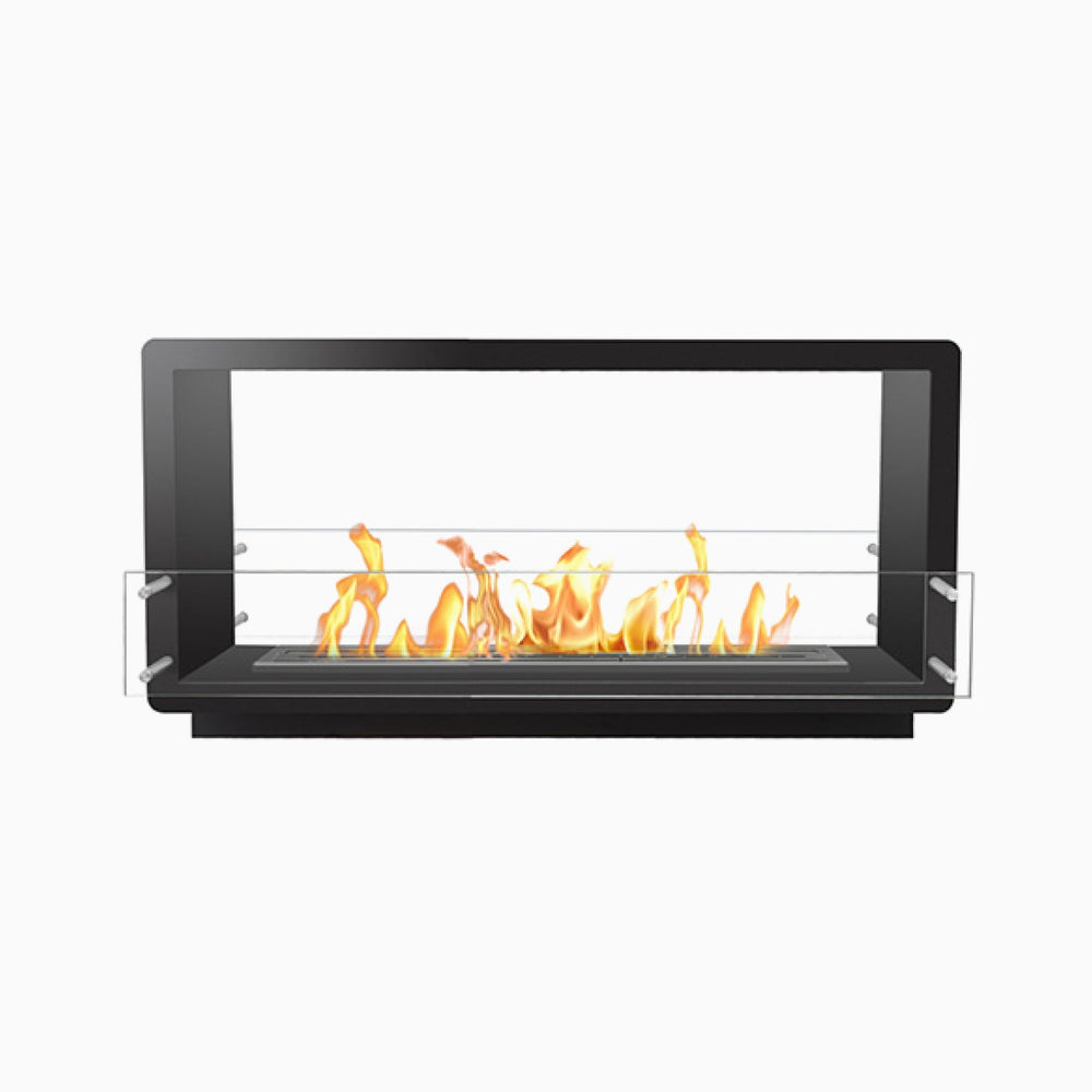 The Bio Flame XL ventless ethanol firebox, double-sided black