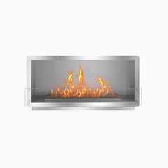 The Bio Flame XL ventless ethanol firebox, single-sided stainless steel