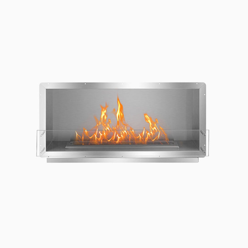 The Bio Flame XL ventless ethanol firebox, single-sided stainless steel